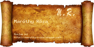 Maróthy Róza névjegykártya