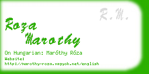 roza marothy business card