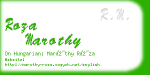 roza marothy business card